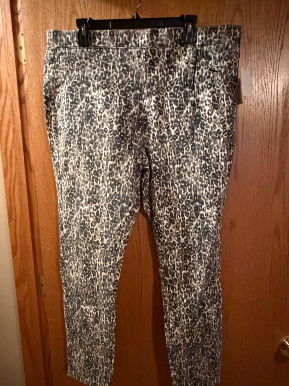 Royalty For Me Leopard Print Pants in Black, Gray & Cream